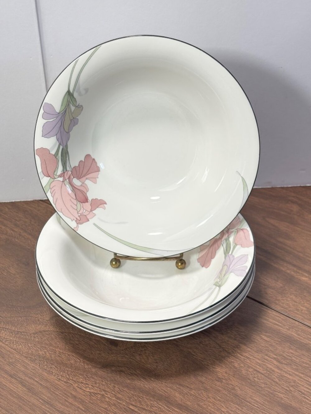Noritake New Decade Cafe Du Soir Soup Cereal Bowls Set Of 4 Porcelain Vintage 19